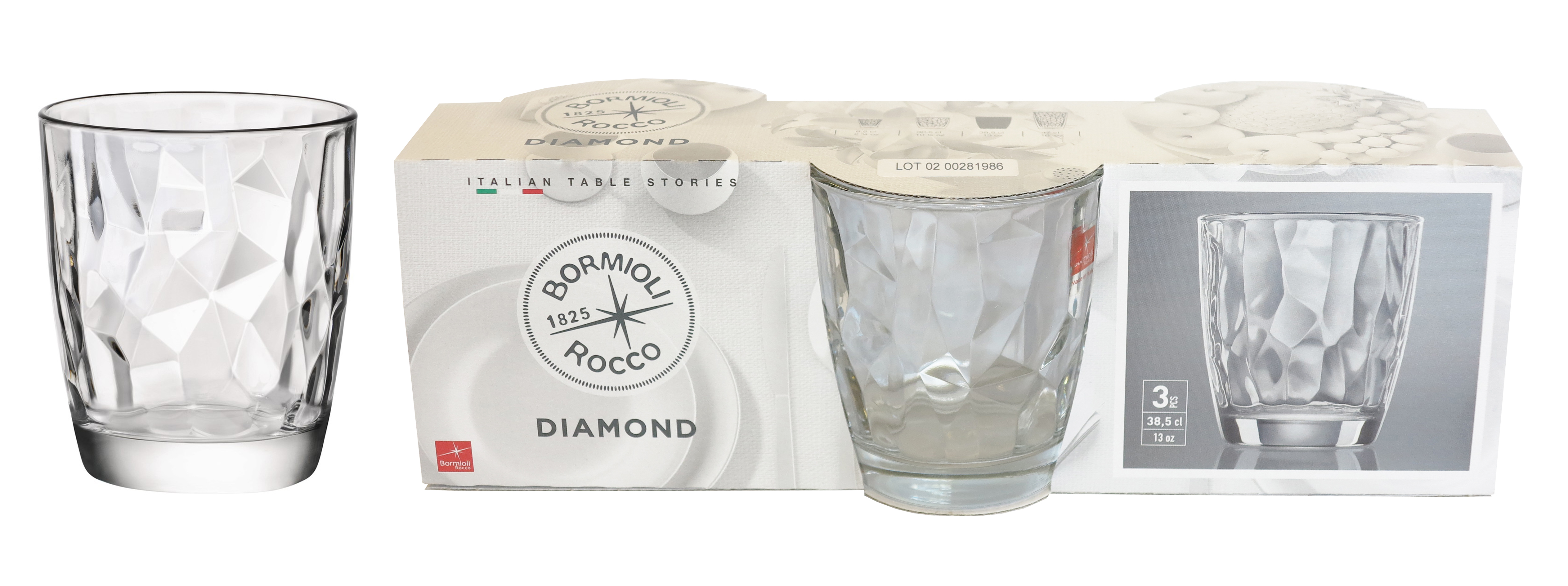 Joogiklaas Diamond 39cl, 3tk