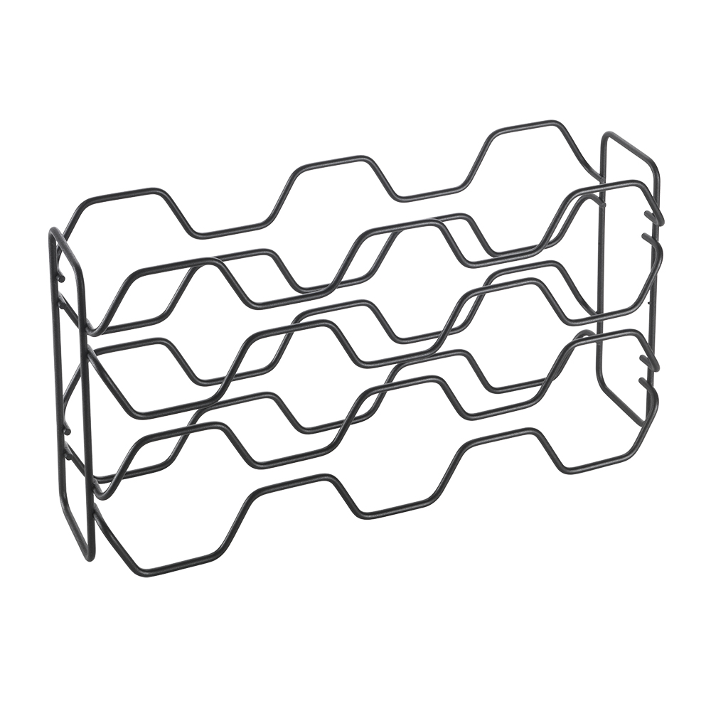 Veiniriiul 10’le pudelile Hexagon, 43x12x22cm, must