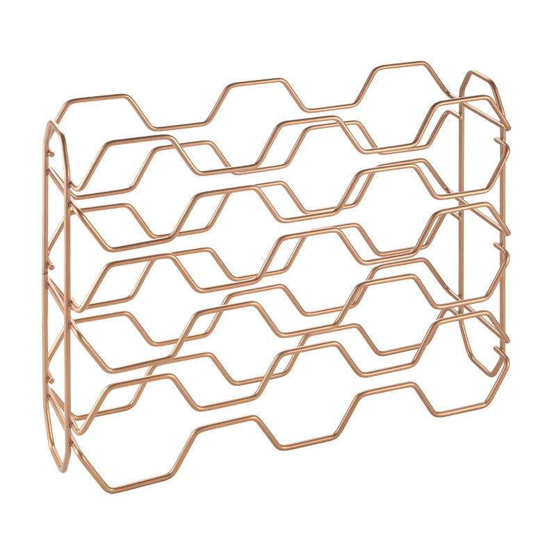 Veiniriiul 15’le pudelile Hexagon, 43x12x34cm, pronks