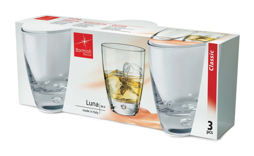 Joogiklaas Luna 34cl, 3tk