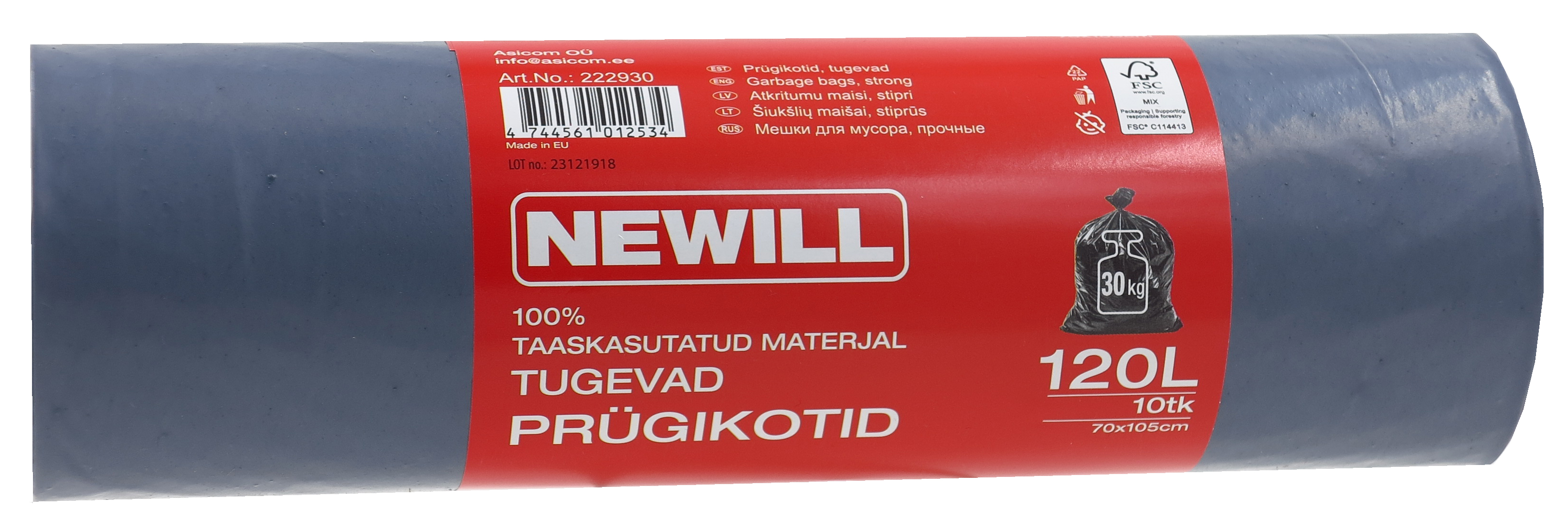 Prügikott 120L, 10tk, tugev